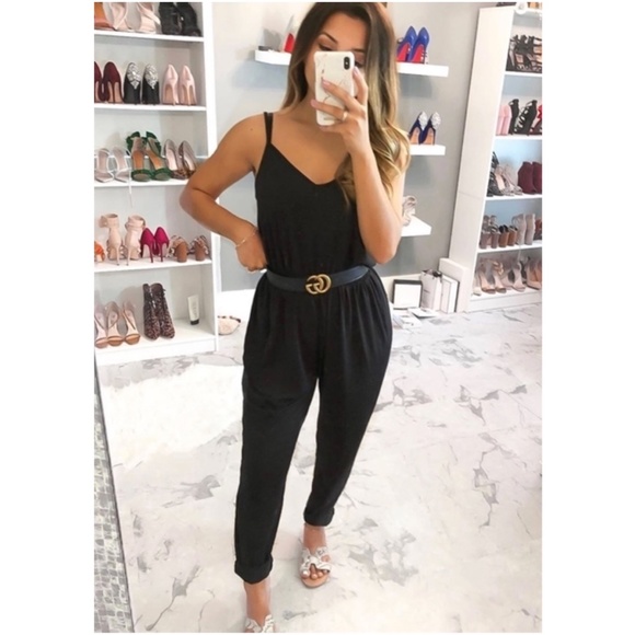 BellanBlue Pants - 09 Black jumpsuit casual tank cami romper spaghetti